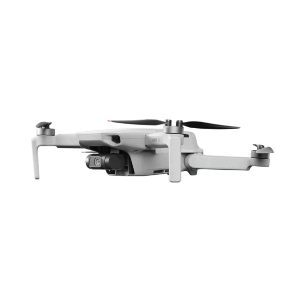 DJI Mini 4K Fly More Combo including lightweight drone, remote controller, three intelligent flight batteries, charging hub, propeller guards, and carrying case.