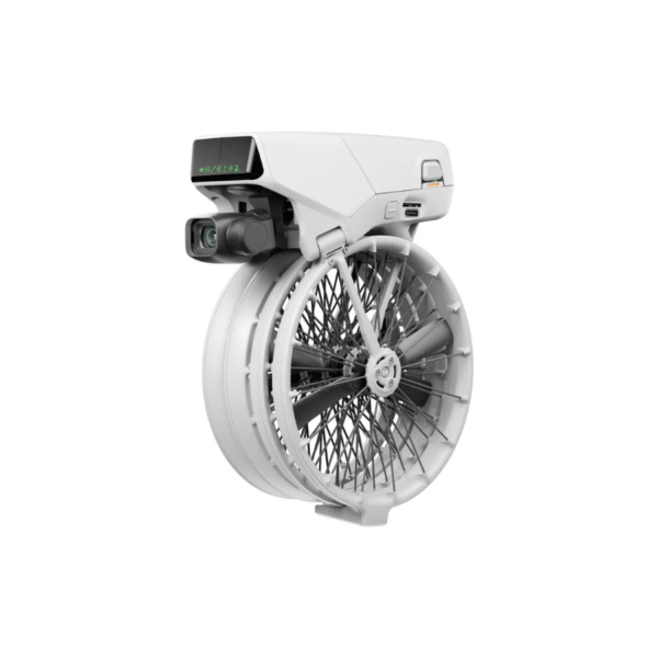 DJI Flip Fly More Combo featuring compact FPV drone with ducted propellers, intelligent batteries, RC controller, charging hub, and propeller guards for immersive flight.