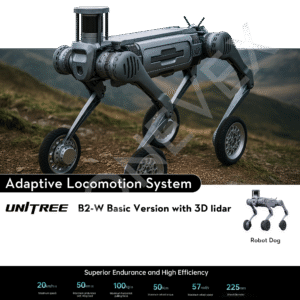 Unitree B2-W Basic Version with 3D lidar (Industry grade)