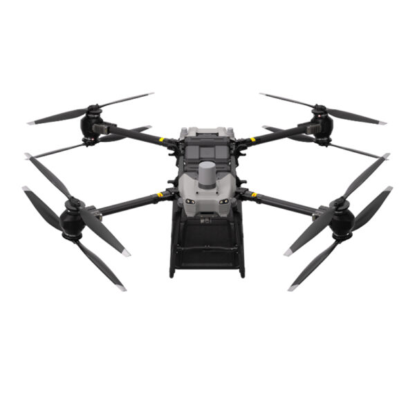 DJI FlyCart 30 industrial delivery drone with dual-propeller system, cargo hook mechanism, and rugged build designed for aerial logistics and payload transport