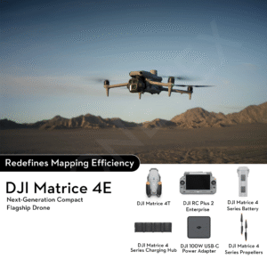 DJI Matrice 4E industrial drone with foldable arms, dual-battery system, and multi-sensor payload support for mapping, inspection, and public safety missions.