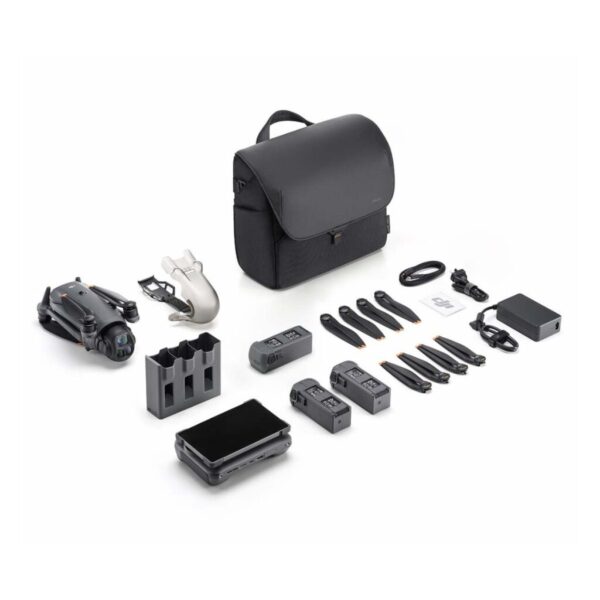 DJI Mavic 4 Pro 512GB Creator Combo with DJI RC Pro 2, integrated Hasselblad camera, multiple batteries, ND filters, and advanced accessories for professional aerial production.