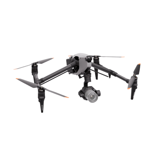 DJI Inspire 3 professional drone with full-frame 8K cinema camera, retractable landing gear, and dual-antenna RTK system for high-end aerial film production.