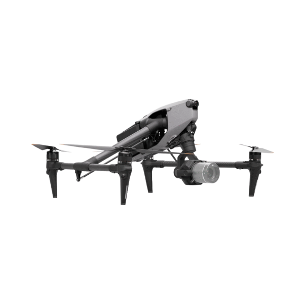 DJI Inspire 3 professional drone with full-frame 8K cinema camera, retractable landing gear, and dual-antenna RTK system for high-end aerial film production.