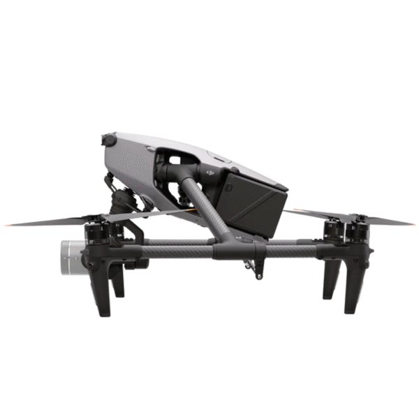 DJI Inspire 3 professional drone with full-frame 8K cinema camera, retractable landing gear, and dual-antenna RTK system for high-end aerial film production.