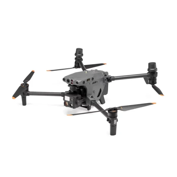 DJI Matrice M30T Enterprise Drone Camera Combo Pack with integrated thermal camera, visual zoom lens, laser rangefinder, and foldable industrial drone design for tactical missions.