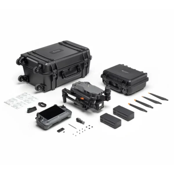DJI Matrice M30T Enterprise Drone Camera Combo Pack with integrated thermal camera, visual zoom lens, laser rangefinder, and foldable industrial drone design for tactical missions.