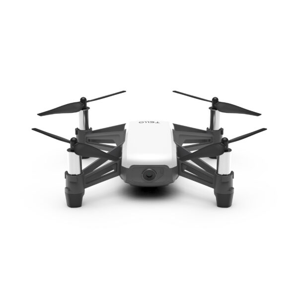 DJI Tello Boost Combo featuring mini drone, three batteries, charging hub, propeller guards, and 720p HD camera for beginner-friendly and educational drone flights.