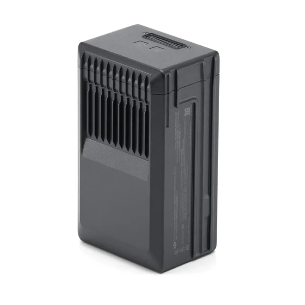 DJI TB65 Intelligent Flight Battery in vertical position with cooling fins and high-capacity design, compatible with Matrice 350 RTK and enterprise drone series.