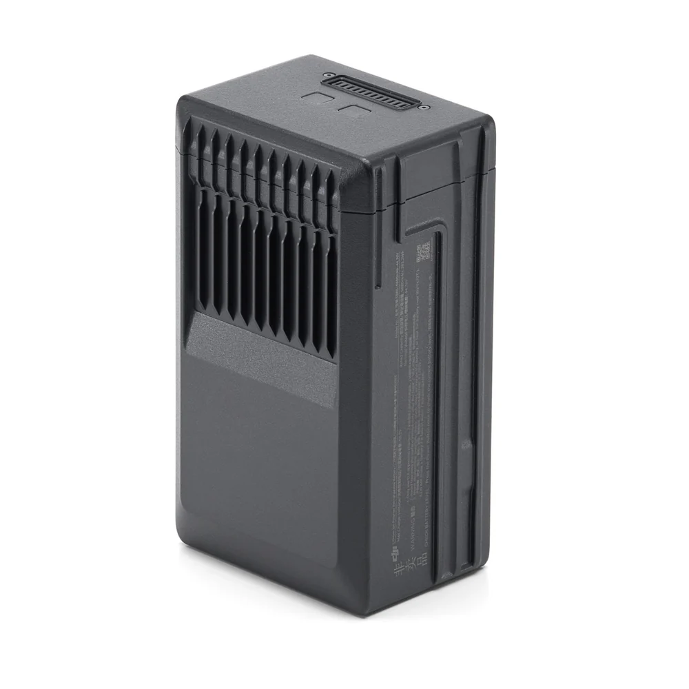 DJI TB65 Intelligent Flight Battery in vertical position with cooling fins and high-capacity design, compatible with Matrice 350 RTK and enterprise drone series.