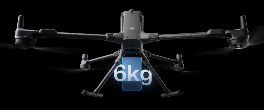 DJI Matrice 400 enterprise drone with dual batteries, foldable arms, RTK‑capable GNSS pods, and rugged design for industrial inspections and mapping missions.