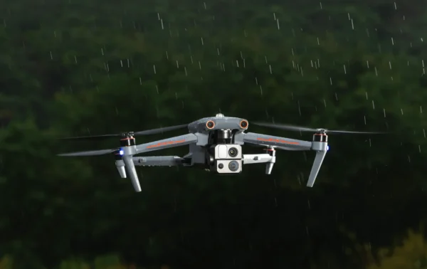 Autel EVO Max 4T enterprise drone with quad-rotor design, integrated zoom and thermal camera, laser rangefinder, and foldable arms for advanced aerial operations.