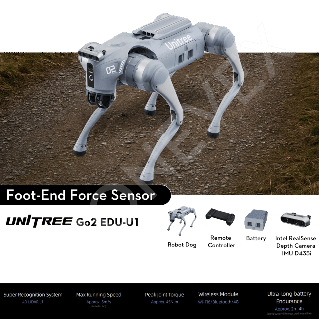 Unitree Go2 EDU U1 Robot Dog with Controller – AI Quadruped