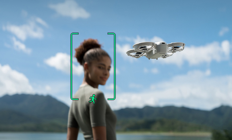 DJI NEO Fly More Combo with compact FPV-style drone, propeller guards, remote controller, three intelligent batteries, charging hub, and shoulder carrying case.