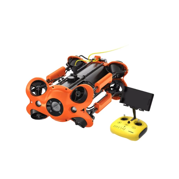 M2 PRO Professional underwater ROV with 4K UHD camera, 150m depth capability, 8 thrusters, and professional accessories.