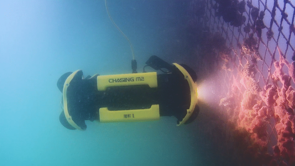 Chasing M2S Lite underwater drone ROV with remote controller for professional inspections