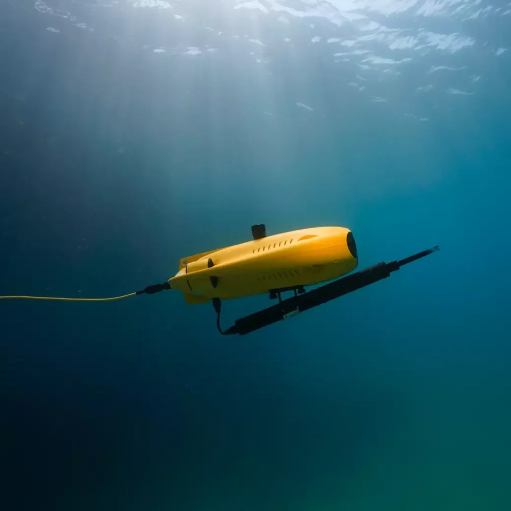 MINI S 100m underwater drone exploring marine environments