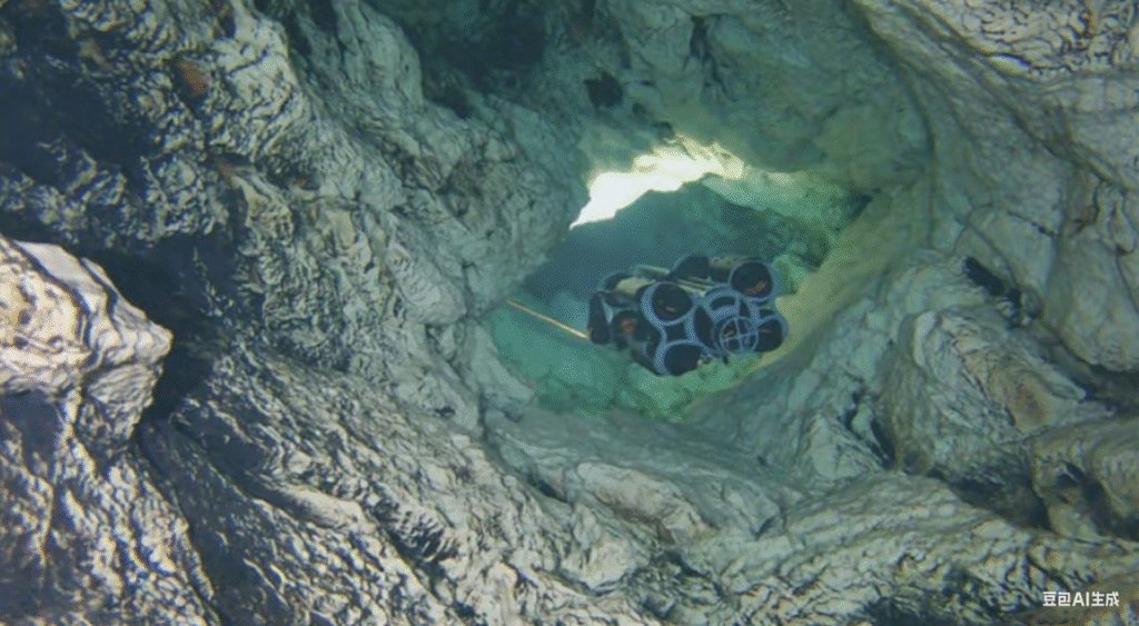 Person holding the Chasing M2 PRO MAX Standard underwater drone remote controller during outdoor setup