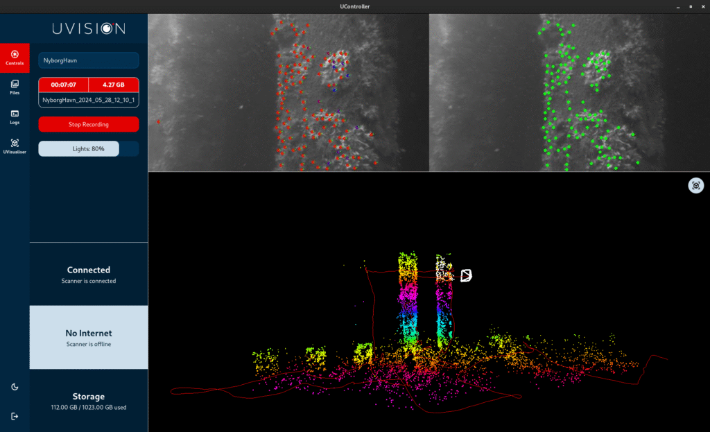 450FS side scanning sonar mounted on ROV for underwater imaging and seabed mapping