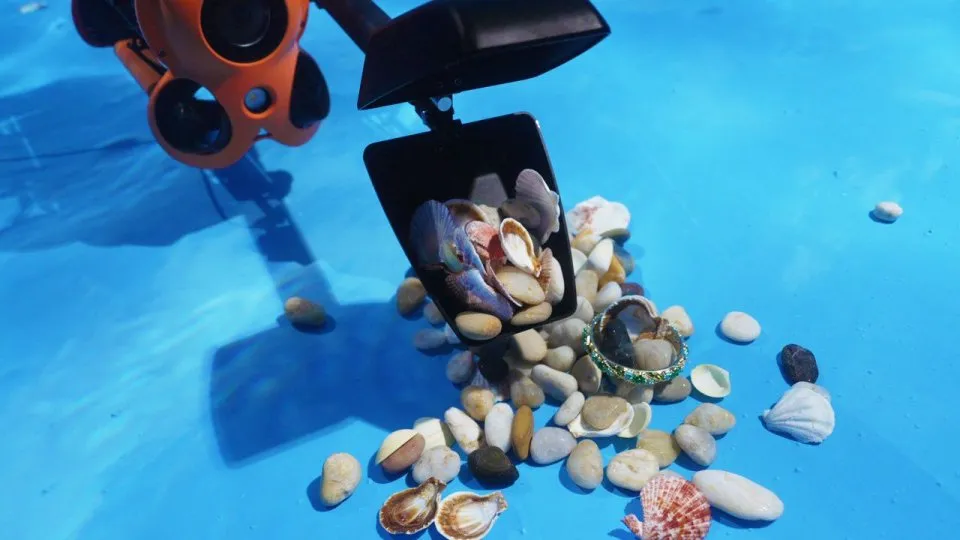 CHASING Sediment Sampler for Grabber Arm 2 – dual-bucket design for sand, stones, and sediments