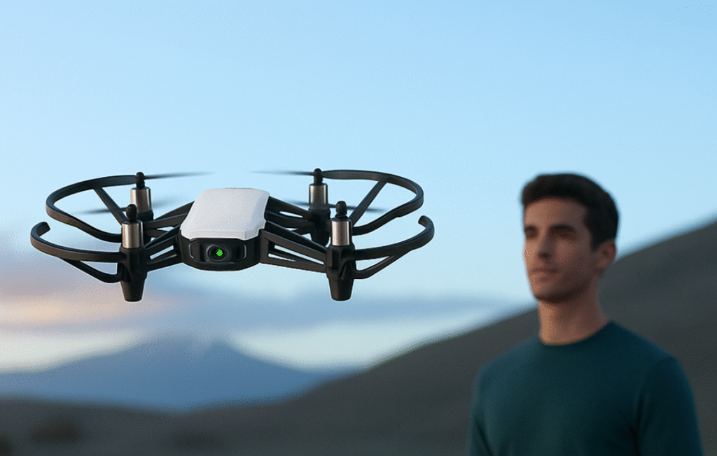 DJI Tello Standard Drone flying with HD camera capturing aerial view