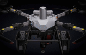 DJI FlyCart 100 heavy-lift drone in flight with cargo payload — industrial drone for logistics and emergency operations