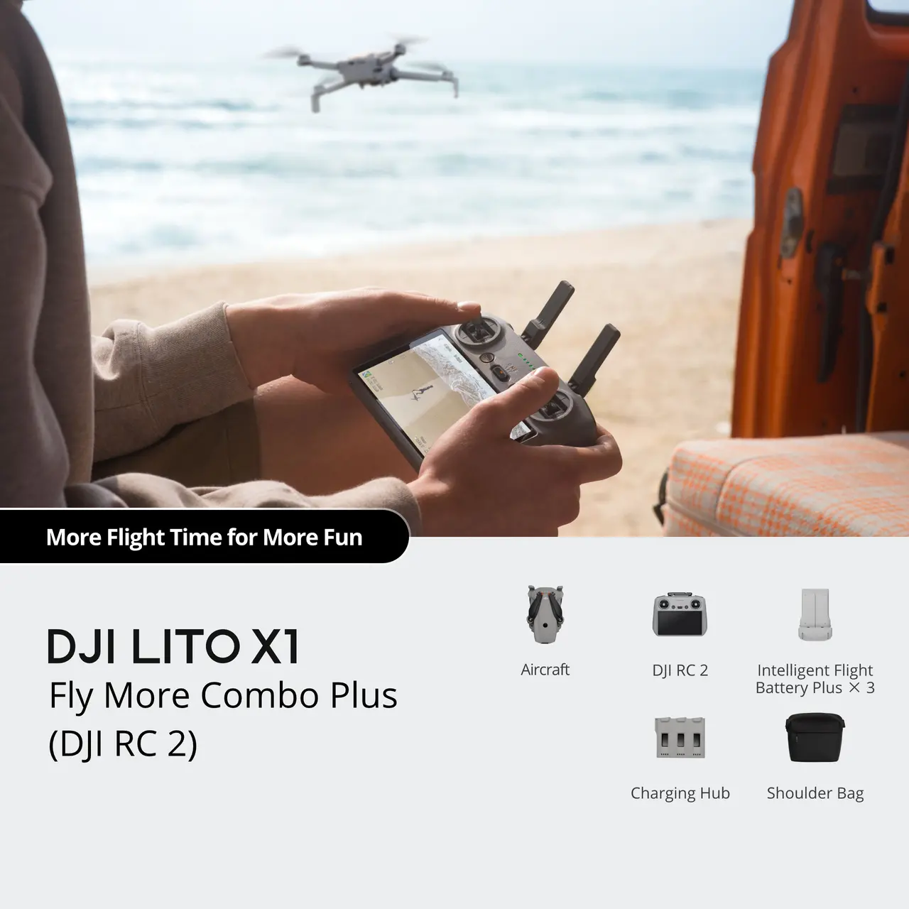 DJI Lito X1 Fly More Combo Plus (DJI RC2)