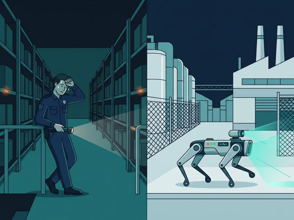 Robot Dogs Patrolling