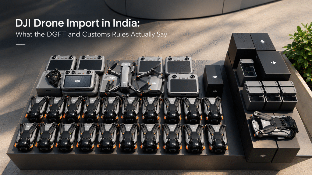 DJI drone import in India with customs, DGFT rules and DGCA regulations