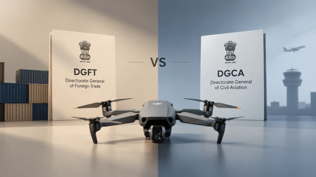 DJI drone import in India with customs, DGFT rules and DGCA regulations