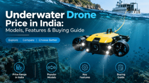 Underwater drone exploring the seabed, representing underwater drone prices, models, features and buying options in India